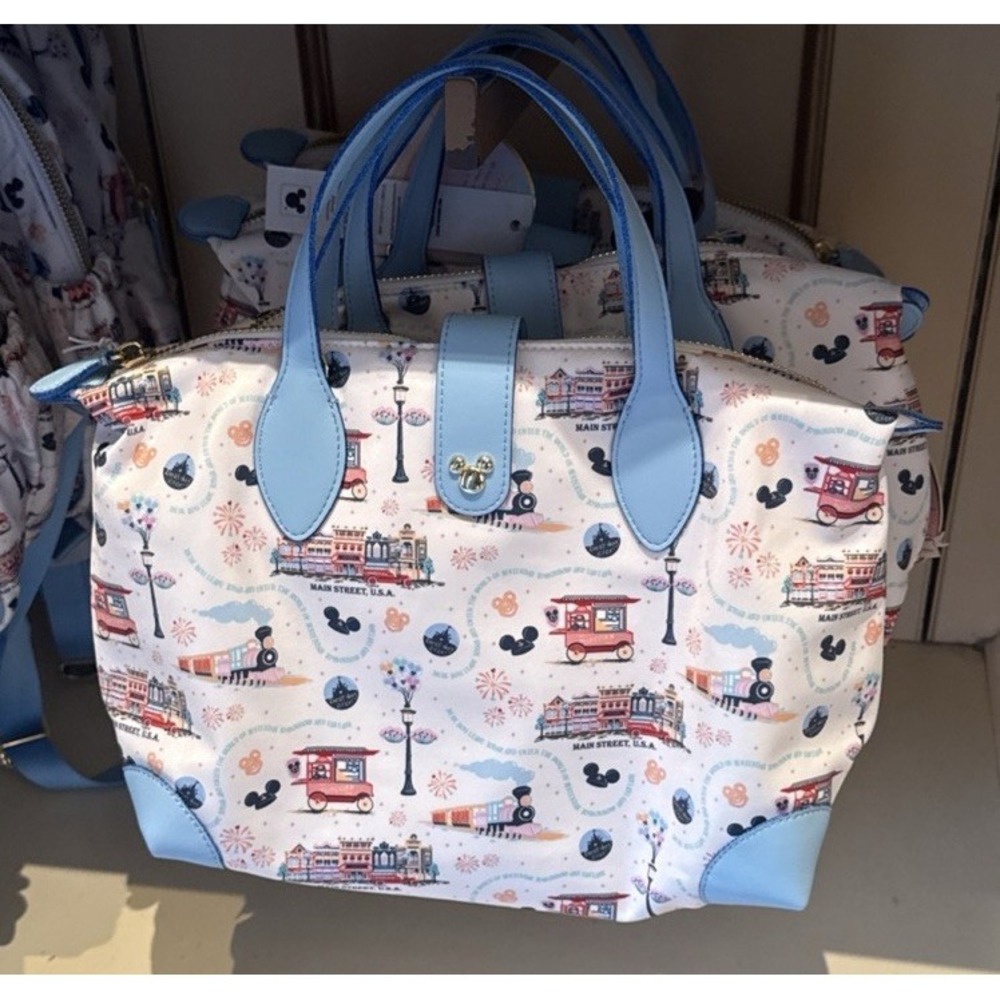 Disney Parks 2025 Stoney Clover Lane Main Street White Tote Purse Bag Train‎ NEW